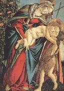 Sandro Botticelli Madonna and child with the Young St John or Madonna of the Rose Garden Sweden oil painting artist